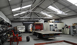 Internal view showing MOT ramp pit