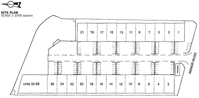 Site plan for Manford Industrial Estate - Erith